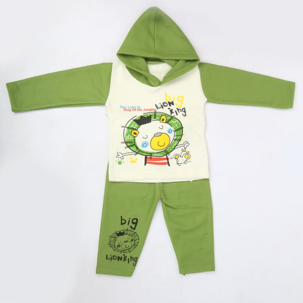 Boys Full Sleeves Polar Suit 8847 - Green, Kids, Boys Sets And Suits, Chase Value, Chase Value