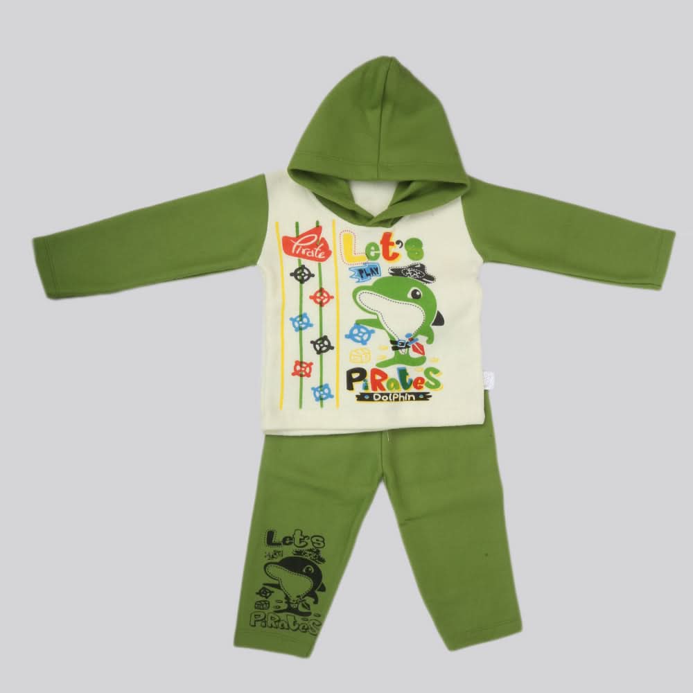 Boys Full Sleeves Polar Suit 8850 - Green, Kids, Boys Sets And Suits, Chase Value, Chase Value