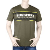 Men's Half sleeves Printed Round Neck T-Shirt - Green, Men, T-Shirts And Polos, Chase Value, Chase Value