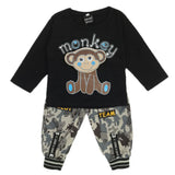 Newborn Boys Full Sleeves Suit - Black, Newborn Boys Sets & Suits, Chase Value, Chase Value