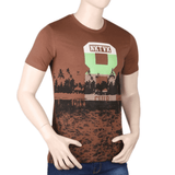 Men's Printed T-Shirt - Brown - test-store-for-chase-value