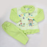 Newborn Girl Full Sleeves Polar Suit 5362 - Green, Kids, NB Girls Sets And Suits, Chase Value, Chase Value