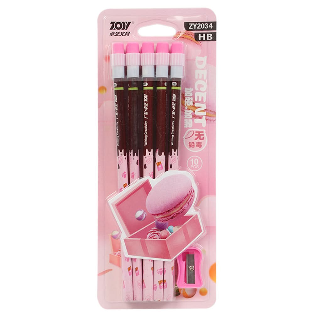 Pencil Pack Of 5 - Pink, Pencil Boxes & Stationery Sets, Chase Value, Chase Value