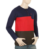 Men's Full Sleeves T-Shirt - Navy Blue, Men, T-Shirts And Polos, Chase Value, Chase Value