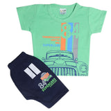 Newborn Boys Half Sleeves Suit - Green, Kids, New Born Boys Sets And Suits, Chase Value, Chase Value