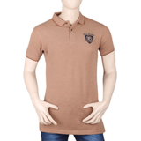 Men's Half Sleeves Collar Polo two tone T-Shirt - Brown, Men, T-Shirts And Polos, Chase Value, Chase Value
