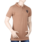 Men's Half Sleeves Collar Polo two tone T-Shirt - Brown, Men, T-Shirts And Polos, Chase Value, Chase Value