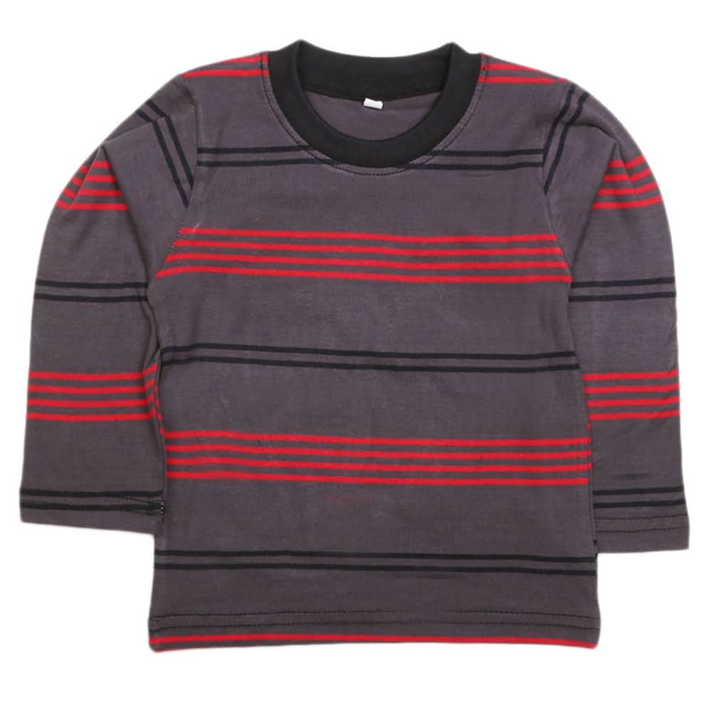 Boys Full Sleeves T-Shirt - Grey, Kids, Boys T-Shirts, Chase Value, Chase Value