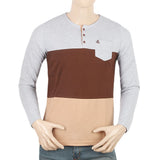 Men's Full Sleeves T-Shirt - Grey, Men, T-Shirts And Polos, Chase Value, Chase Value