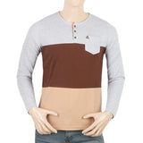 Men's Full Sleeves T-Shirt - Grey, Men, T-Shirts And Polos, Chase Value, Chase Value