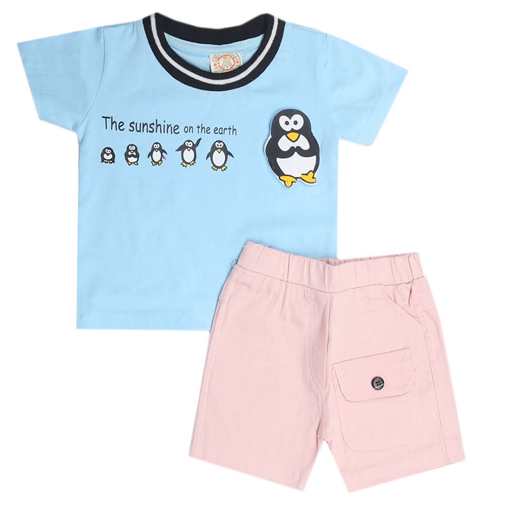 Newborn Boys Half Sleeves Suit - Blue, Kids, New Born Boys Sets And Suits, Chase Value, Chase Value
