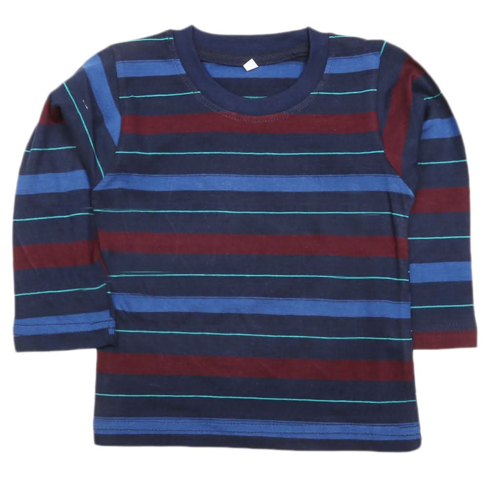 Boys Full Sleeves T-Shirt - Navy Blue, Kids, Boys T-Shirts, Chase Value, Chase Value