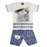 Boys Half Sleeves Suit 1187 - White, Kids, Boys Sets And Suits, Chase Value, Chase Value