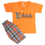 Boys Half Sleeves 2 Piece Suit - Orange, Kids, Boys Sets And Suits, Chase Value, Chase Value