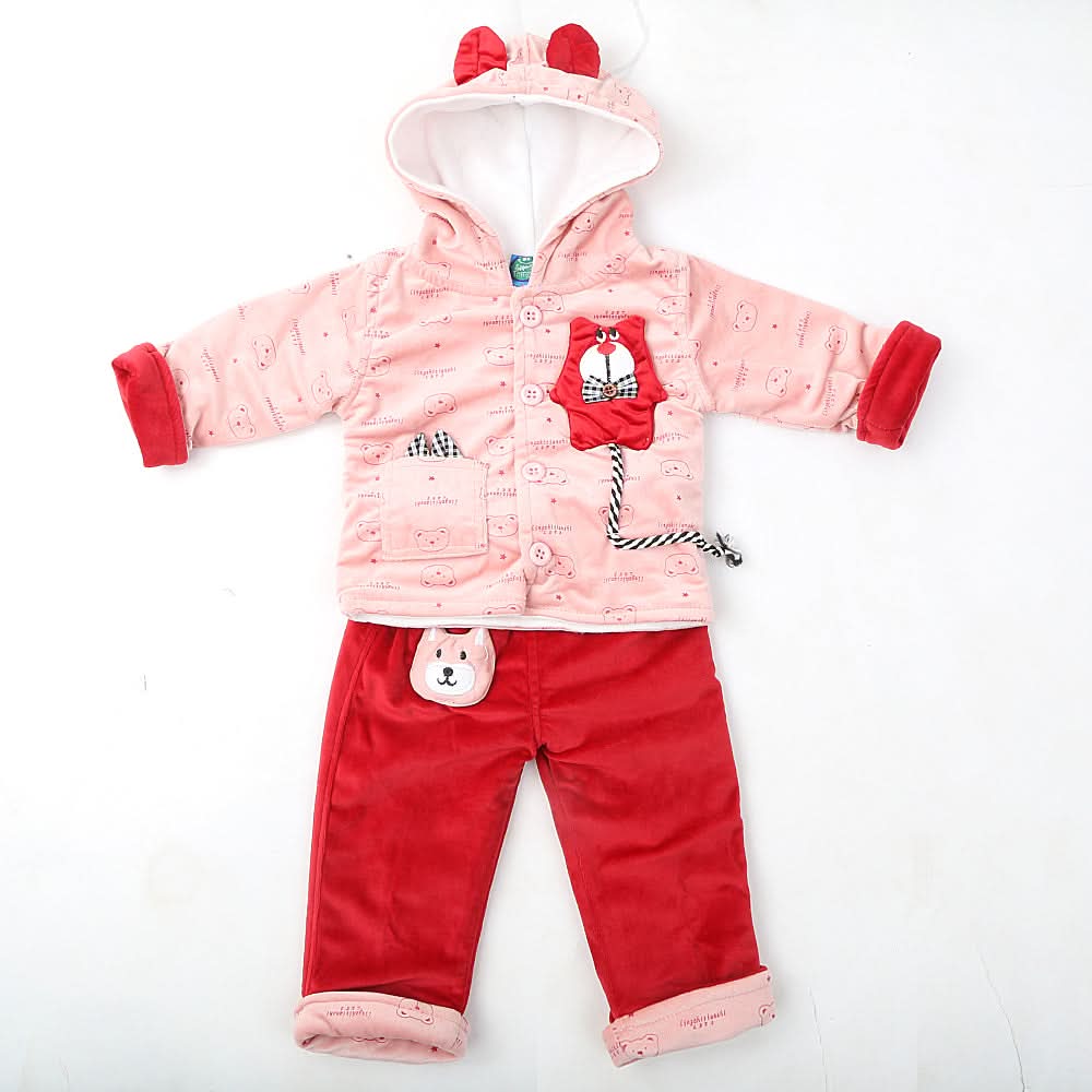 Newborn Boys Full Sleeves Hooded Suit - Pink, Kids, NB Boys Sets And Suits, Chase Value, Chase Value