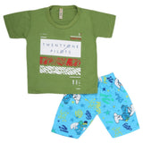 Boys Half Sleeves 2 Piece Suit - Green, Kids, Boys Sets And Suits, Chase Value, Chase Value