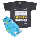 Boys Half Sleeves 2 Piece Suit - Grey, Kids, Boys Sets And Suits, Chase Value, Chase Value