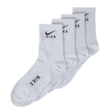 Men’s 2 Pieces Long Ankle Socks - White, Men, Mens Socks, Chase Value, Chase Value