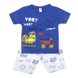 Boys Half Sleeves Short Suit SML CVC-53-Blue, Kids, Boys Sets And Suits, Chase Value, Chase Value