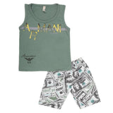 Boys Sando 2 Piece Suit - Green, Kids, Boys Sets And Suits, Chase Value, Chase Value