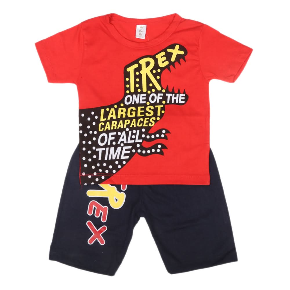 Boys Half Sleeves Short Suit SML CVC-33-Red, Kids, Boys Sets And Suits, Chase Value, Chase Value