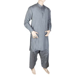 Eminent Band Collar Plain Shalwar Kameez For Men - Light Grey, Men, Shalwar Kameez, Chase Value, Chase Value