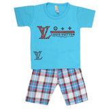 Boys Half Sleeves 2 Piece Suit - Blue, Kids, Boys Sets And Suits, Chase Value, Chase Value