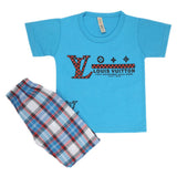 Boys Half Sleeves 2 Piece Suit - Blue, Kids, Boys Sets And Suits, Chase Value, Chase Value