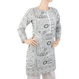 Women's Fancy Printed Wool Kurti - White, Women, Ready Kurtis, Chase Value, Chase Value