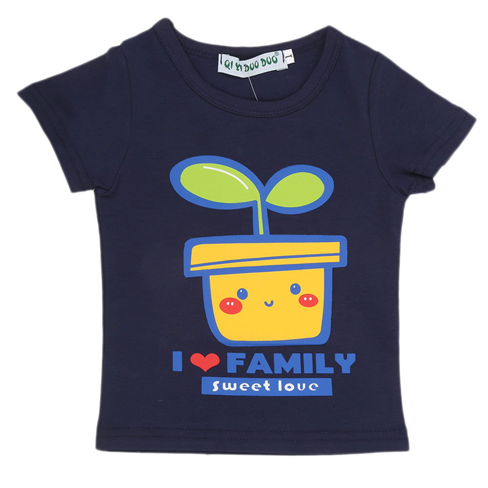 Newborn Boys T-Shirt - Navy Blue, Kids, NB Boys Shirts And T-Shirts, Chase Value, Chase Value