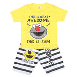 Boys Half Sleeves Short Suit SML CVC-35-Yellow, Kids, Boys Sets And Suits, Chase Value, Chase Value