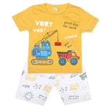 Boys Half Sleeves Short Suit SML CVC-53-Mustard, Kids, Boys Sets And Suits, Chase Value, Chase Value
