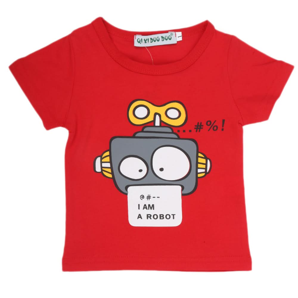 Newborn Boys T-Shirt - Red, Kids, NB Boys Shirts And T-Shirts, Chase Value, Chase Value