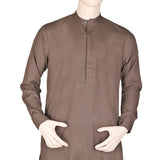 Eminent Band Collar Plain Shalwar Kameez For Men - Olive Green, Men, Shalwar Kameez, Chase Value, Chase Value