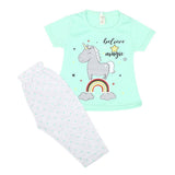 Girls Half Sleeves Tights Suits - Green, Kids, Girls Sets And Suits, Chase Value, Chase Value