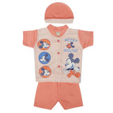 Newborn Boys Suits 3 Pcs - Peach, Kids, NB Boys Sets And Suits, Chase Value, Chase Value