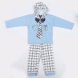 Newborn Boys Hooded Full Sleeves Suit - Blue, Kids, NB Boys Sets And Suits, Chase Value, Chase Value