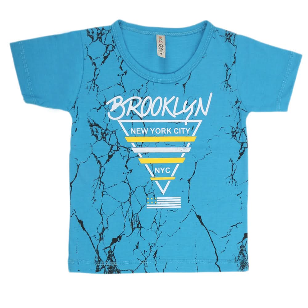 Boys Half Sleeves T-Shirt - Blue, Kids, Boys T-Shirts, Chase Value, Chase Value