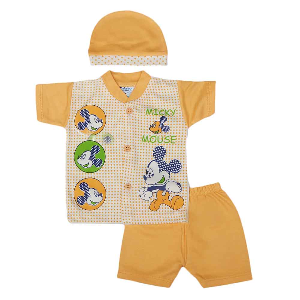 Newborn Boys Suits 3 Pcs - Orange, Kids, NB Boys Sets And Suits, Chase Value, Chase Value