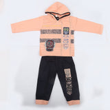 Newborn Boys Hooded Full Sleeves Suit - Peach, Kids, NB Boys Sets And Suits, Chase Value, Chase Value