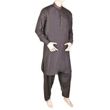 Eminent Band Collar Embroidered Shalwar Kameez For Men - Coffee, Men, Shalwar Kameez, Chase Value, Chase Value