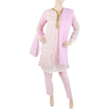 Women's Fancy Chikankari 3 Piece Suit - Pink, Women, Shalwar Suits, Chase Value, Chase Value