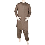 Eminent Band Collar Embroidered Shalwar Kameez For Men - Olive Green, Men, Shalwar Kameez, Chase Value, Chase Value