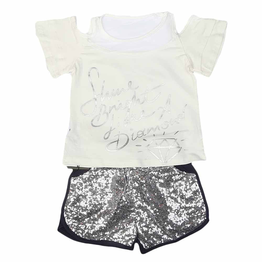 Girls Suit - White, Kids, Girls Sets And Suits, Chase Value, Chase Value