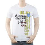 Men's Round Neck Half Sleeves T-Shirt - White, Men, T-Shirts And Polos, Chase Value, Chase Value