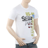 Men's Round Neck Half Sleeves T-Shirt - White, Men, T-Shirts And Polos, Chase Value, Chase Value
