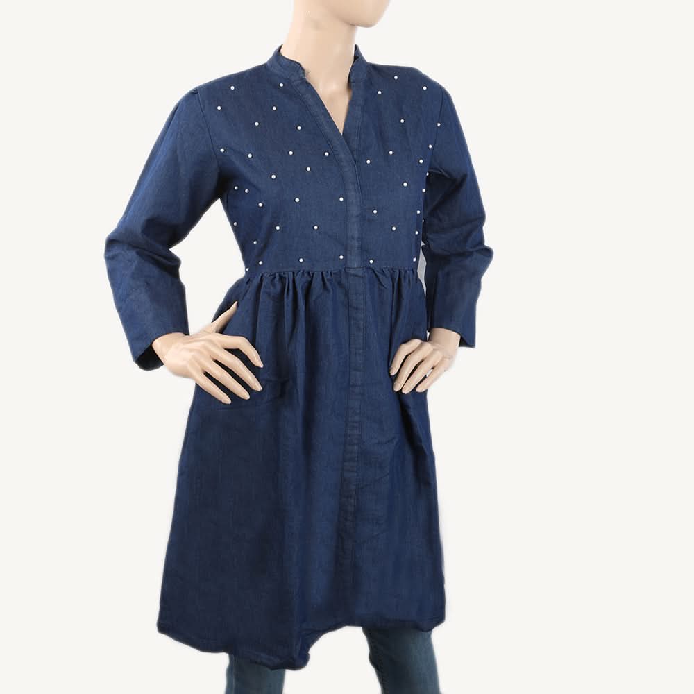 Women's Denim Top - Dark Blue, Women, T-Shirts And Tops, Chase Value, Chase Value