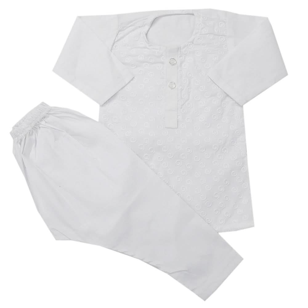 Newborn Boys Shalwar Suit - White, Kids, Newborn Boys Shalwar Suits, Chase Value, Chase Value