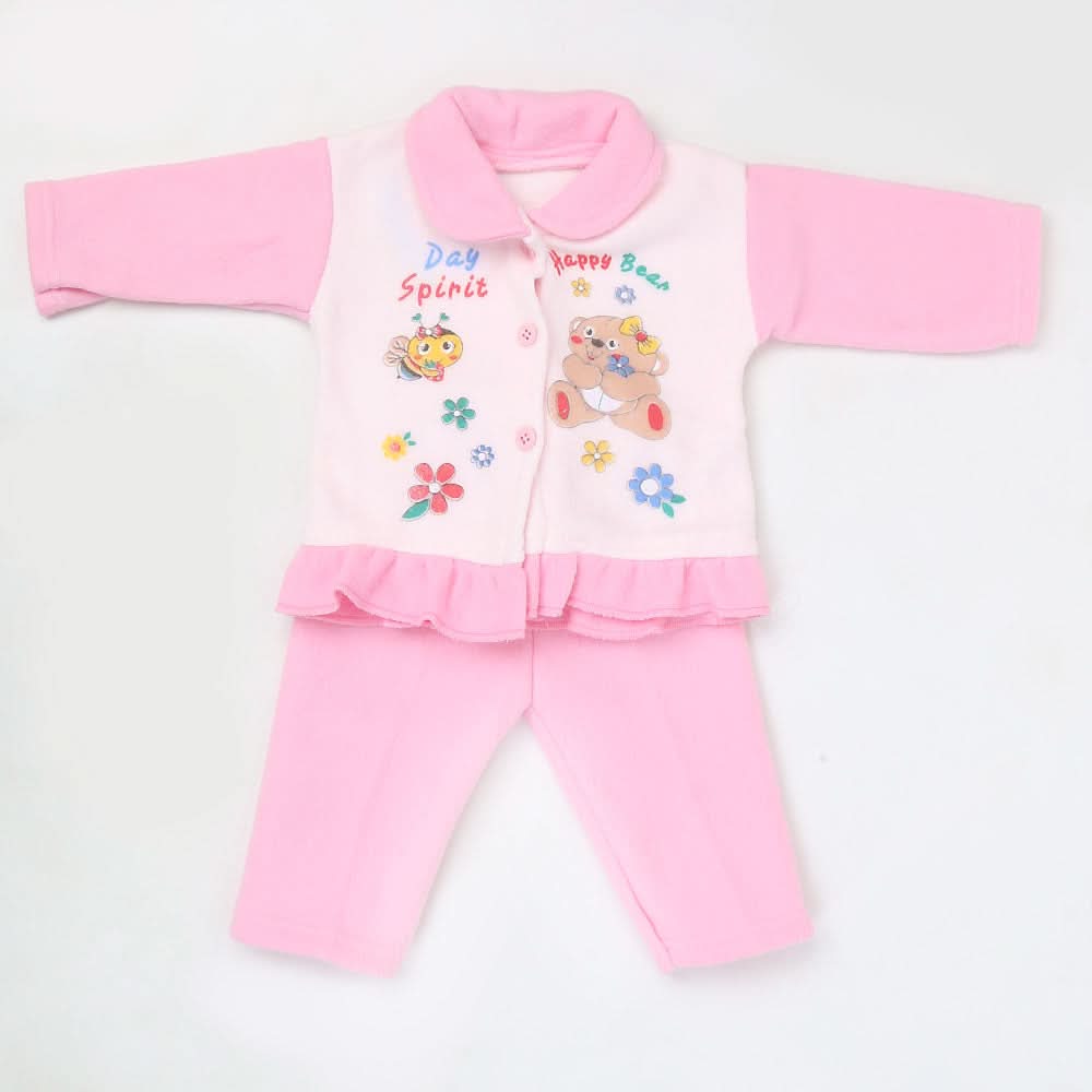 Newborn Girl Full Sleeves Polar Suit - Pink, Kids, NB Girls Sets And Suits, Chase Value, Chase Value
