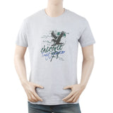 Men's Round Neck Half Sleeves T-Shirt - Grey, Men, T-Shirts And Polos, Chase Value, Chase Value